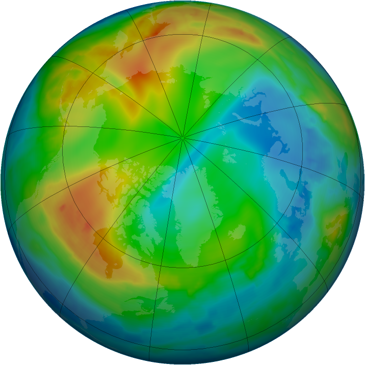 Arctic ozone map for 18 December 2008